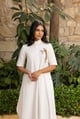 Rose Kurta Parrot White color