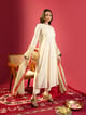 Off-White Sleeves Detailing Kurta Set White color