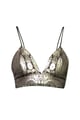 Brocade Chanderi Bralette Grey color