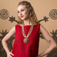 Ananta Necklace Brown/White color