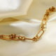 Paperclip Statement Bracelet, Catalina Gold color