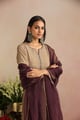 Khanak Ishq Tissue Kurta Set Golden color