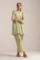 Sage Green Embroidered Co-Ord Set Sage Green color
