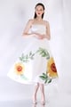 Olive Dress Off White color
