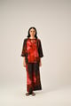 Crimson Allure Coord Set Red/Black color