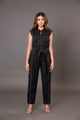 Noir Tailored Jumpsuit Black color