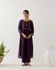 Purple Mughal Buta Kurta Set Purple mughal color