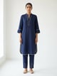 Patola Poise Kurta Set Navy Blue color