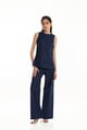 Nu Layover Top Denim Blue color
