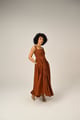 Sand Dunes Long Dress Rust color