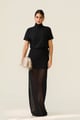 Dione Maxi Skirt Black color