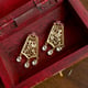 Avaniika Rectangle Earrings Gold/Pink color