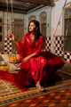 Farhat Kurta Set with Dupatta Red color