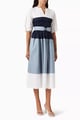 Edith Dress Blue/White color