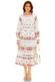 Lounge Dress White/Pink color