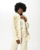 Beige Shirt with All Over Thread Work Beige color