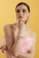 Alyssa Swirl Handcuff Gold/Pink color