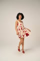 Scarlet Meadow Mini Dress Cream/Red color