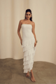 Anika Midi Dress White color
