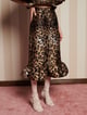 Suite Leopard Jacquard Skirt Brown color