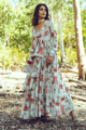 Sanvi Maxi Jacket Set Off White color