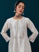 All Over Motifs Yoke Kurta Off White color