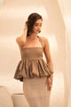 Dua Bubble Top Camel color