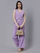 Soha Co-Ord Set with Pearl Buttons Lavender color