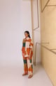 Eclat Coord Set Rust/Beige/Green color