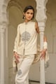 Beige Motif Top Beige color
