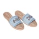 Lobster Denim Sandals Flats Blue/Beige color