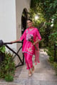 Royale Applique Kurta Set Pink color