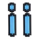 Venetian Quadrate Earring Black color