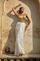 Ivory Draped Skirt Ivory color