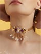 Diana Mystic Choker Gold/Purple color
