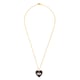 Heart Eye Enamel Neck Chain - Blue Gold Gold color
