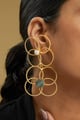 Jade Earrings Green Green color