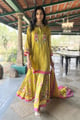 Pgreen Sharara Set Yellow color