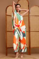 Multicolor One-Shoulder Abstract Print Georgette Jumpsuit - BOHO-CHIC - Image 1