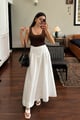 White High-Waist A-Line Midi Skirt - KAREN MILLEN - Image 1