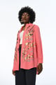 Peach Shirt with Golden Work Peach color