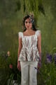 Ivory Sequin and Feather Top Ivory color