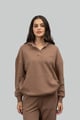 Mocha Oversized Hoodie Brown color