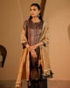 Royal Purple Gold Embroidered Dupatta Gold color