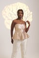 Rose Gold Elegance Corset with Pants Set Rose Gold color
