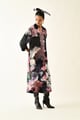 Twilight Bloom Trench Dress Pink/Brown color