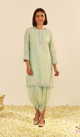 Zahra - Short Kurta with Dhoti Mint Green color