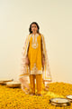 Sadiyah- Princess Cut Kurta with Salwar and Dupatta Mustard/Pink color