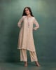 Cream Machine Embroidery Co-Ord Set Cream color