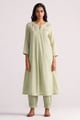 Quient Green Mul-Mul Co-Ord Set Green color